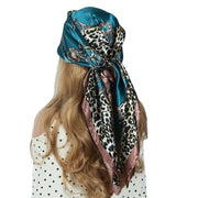 Silk Head Scarf Women Luxury Fashion Hair Scarve Summer Foulard Femme Satin Shawl Kerchief 90cm Square Headscarf Bandana Cheveux